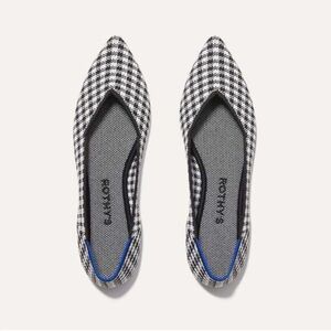 Rothy’s Pointed Toe Flats – Houndstooth Print – Size 10.5 Like New
